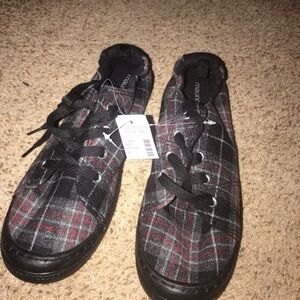 Maurices size 8 Checkered Sneakers - Black and Gray